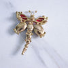Vintage Husar D Colorful Rhinestone Dragonfly Brooch by Husar D - Vintage Meet Modern Vintage Jewelry - Chicago, Illinois - #oldhollywoodglamour #vintagemeetmodern #designervintage #jewelrybox #antiquejewelry #vintagejewelry
