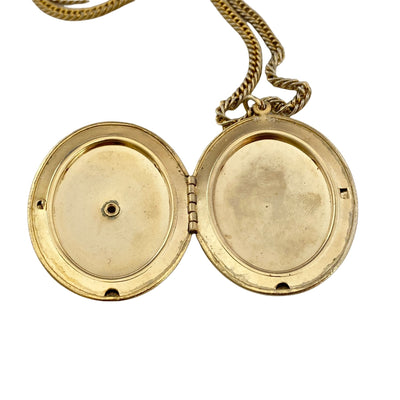 Vintage Victorian Revival Locket with Lady and Gentleman by Unsigned Beauty - Vintage Meet Modern Vintage Jewelry - Chicago, Illinois - #oldhollywoodglamour #vintagemeetmodern #designervintage #jewelrybox #antiquejewelry #vintagejewelry