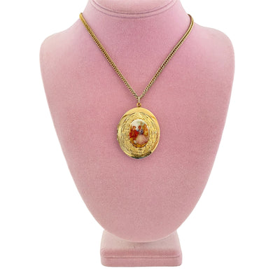 Vintage Victorian Revival Locket with Lady and Gentleman by Unsigned Beauty - Vintage Meet Modern Vintage Jewelry - Chicago, Illinois - #oldhollywoodglamour #vintagemeetmodern #designervintage #jewelrybox #antiquejewelry #vintagejewelry