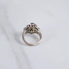 Vintage Shades of Green Tourmaline and Citrine Cluster Cocktail Ring by Sterling Silver - Vintage Meet Modern Vintage Jewelry - Chicago, Illinois - #oldhollywoodglamour #vintagemeetmodern #designervintage #jewelrybox #antiquejewelry #vintagejewelry