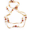 Vintage 1960s Cream Lucite Mariner Link, Gold, and Faux Tortoise Long Necklace by Unsigned Beauty - Vintage Meet Modern Vintage Jewelry - Chicago, Illinois - #oldhollywoodglamour #vintagemeetmodern #designervintage #jewelrybox #antiquejewelry #vintagejewelry