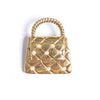 Vintage Marvella Gold Quilted Handbag Purse with Faux Pearls by Marvella - Vintage Meet Modern Vintage Jewelry - Chicago, Illinois - #oldhollywoodglamour #vintagemeetmodern #designervintage #jewelrybox #antiquejewelry #vintagejewelry