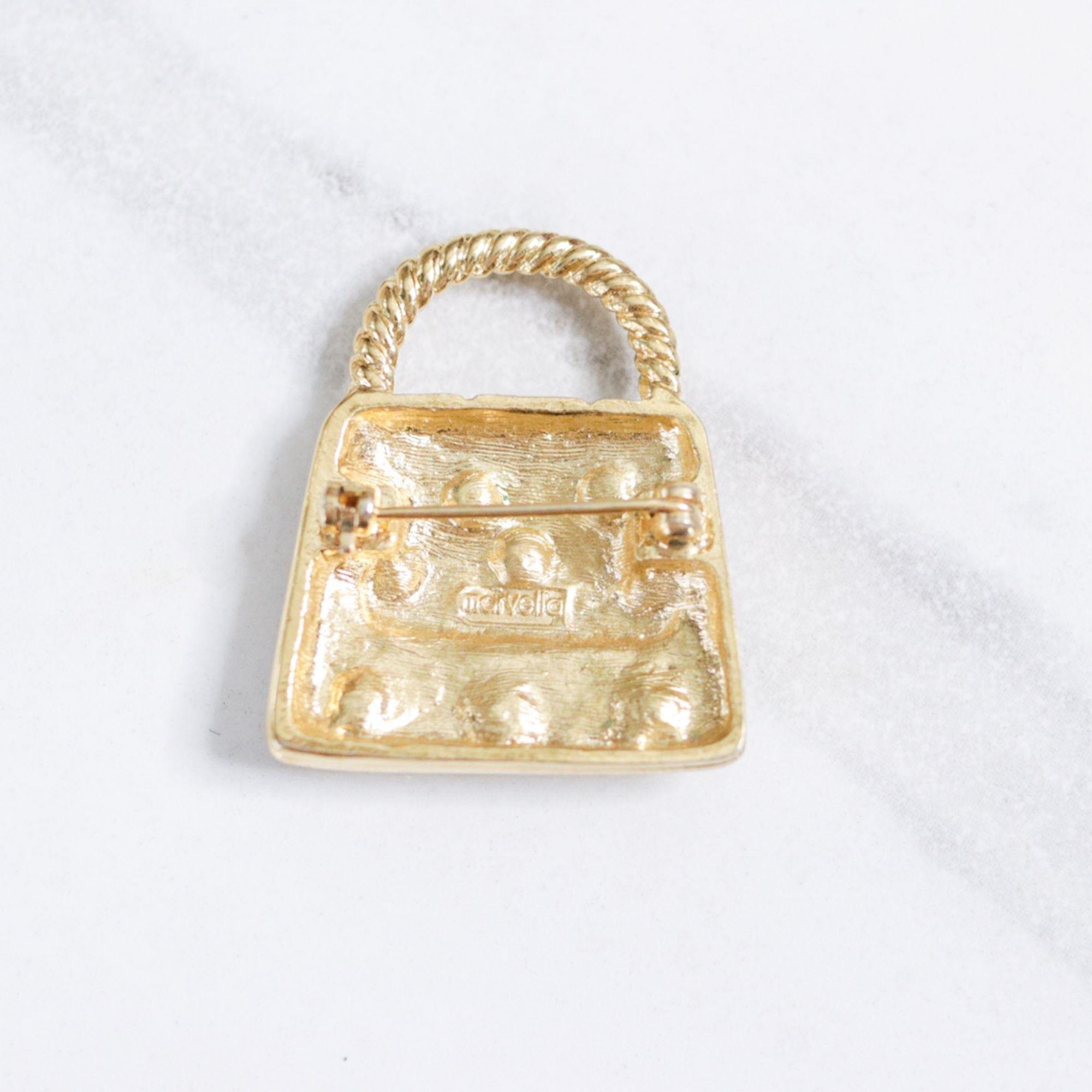 Vintage Marvella Gold Quilted Handbag Purse with Faux Pearls by Marvella - Vintage Meet Modern Vintage Jewelry - Chicago, Illinois - #oldhollywoodglamour #vintagemeetmodern #designervintage #jewelrybox #antiquejewelry #vintagejewelry