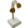Vintage Crown Trifari Gold Rose Earrings by Crown Trifari - Vintage Meet Modern Vintage Jewelry - Chicago, Illinois - #oldhollywoodglamour #vintagemeetmodern #designervintage #jewelrybox #antiquejewelry #vintagejewelry