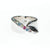 Vintage Silver Wide Band Ring With Pastel Cubic Zirconias