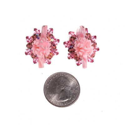 Vintage Regency Pink Crystal Cluster Earrings by Regency - Vintage Meet Modern Vintage Jewelry - Chicago, Illinois - #oldhollywoodglamour #vintagemeetmodern #designervintage #jewelrybox #antiquejewelry #vintagejewelry