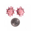 Vintage Regency Pink Crystal Cluster Earrings by Regency - Vintage Meet Modern Vintage Jewelry - Chicago, Illinois - #oldhollywoodglamour #vintagemeetmodern #designervintage #jewelrybox #antiquejewelry #vintagejewelry