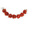 Vintage Orange Blossom Bracelet with Rhinestone Centers by 1950s - Vintage Meet Modern Vintage Jewelry - Chicago, Illinois - #oldhollywoodglamour #vintagemeetmodern #designervintage #jewelrybox #antiquejewelry #vintagejewelry