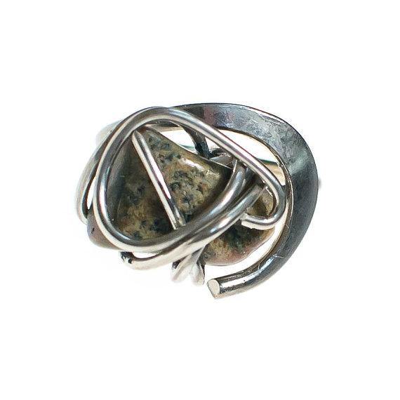 Artisan Made One of Kind Caged Jasper Sterling Silver