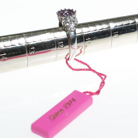 Vintage Amethyst and CZ Statement Ring Set in Sterling Silver by Amethyst - Vintage Meet Modern Vintage Jewelry - Chicago, Illinois - #oldhollywoodglamour #vintagemeetmodern #designervintage #jewelrybox #antiquejewelry #vintagejewelry