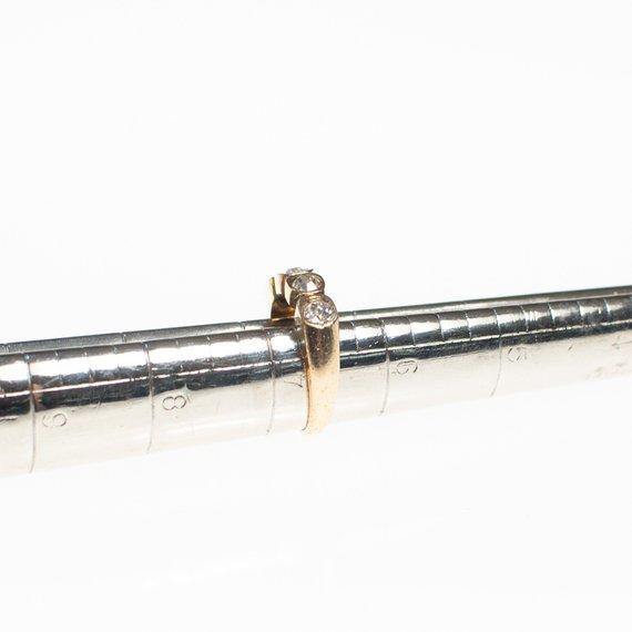 Vintage Bezel Set Cubic Zirconia Gold Plated Band Ring by 1990s - Vintage Meet Modern Vintage Jewelry - Chicago, Illinois - #oldhollywoodglamour #vintagemeetmodern #designervintage #jewelrybox #antiquejewelry #vintagejewelry