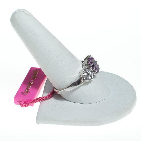 Vintage Amethyst and CZ Statement Ring Set in Sterling Silver by Amethyst - Vintage Meet Modern Vintage Jewelry - Chicago, Illinois - #oldhollywoodglamour #vintagemeetmodern #designervintage #jewelrybox #antiquejewelry #vintagejewelry