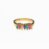 Vintage Rainbow Crystal Marquise CZ Band Ring Green Pink Yellow Blue by 1990s - Vintage Meet Modern Vintage Jewelry - Chicago, Illinois - #oldhollywoodglamour #vintagemeetmodern #designervintage #jewelrybox #antiquejewelry #vintagejewelry
