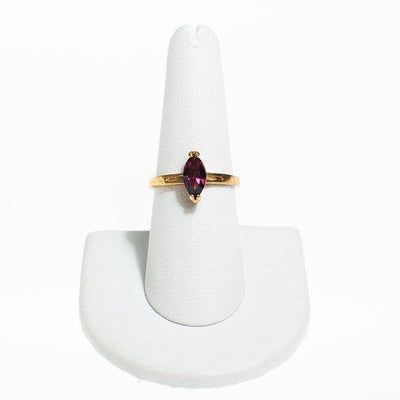 Vintage Amethyst Marquise Cut Crystal Statement Ring by 1990s - Vintage Meet Modern Vintage Jewelry - Chicago, Illinois - #oldhollywoodglamour #vintagemeetmodern #designervintage #jewelrybox #antiquejewelry #vintagejewelry