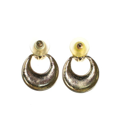 Vintage Joy Jewelry Gold Doorknocker Earrings with Faux Pearl New Old Stock Pierced by 1970s - Vintage Meet Modern Vintage Jewelry - Chicago, Illinois - #oldhollywoodglamour #vintagemeetmodern #designervintage #jewelrybox #antiquejewelry #vintagejewelry