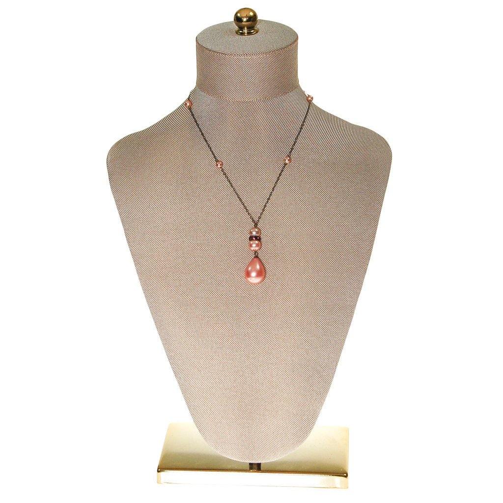 Art Deco Pink Pearl Tear Drop Lavalier Necklace by Art Deco - Vintage Meet Modern Vintage Jewelry - Chicago, Illinois - #oldhollywoodglamour #vintagemeetmodern #designervintage #jewelrybox #antiquejewelry #vintagejewelry