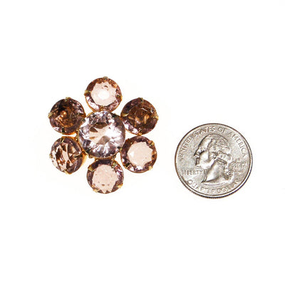 Pale Pink Crystal Flower Brooch by Unsigned Beauty - Vintage Meet Modern Vintage Jewelry - Chicago, Illinois - #oldhollywoodglamour #vintagemeetmodern #designervintage #jewelrybox #antiquejewelry #vintagejewelry
