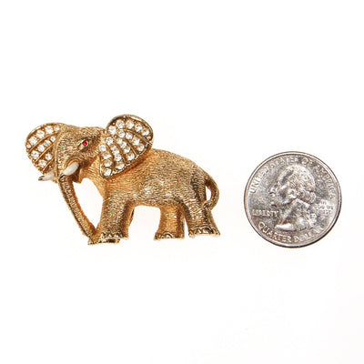 Ciner Elephant Brooch, Rhinestones by Ciner - Vintage Meet Modern Vintage Jewelry - Chicago, Illinois - #oldhollywoodglamour #vintagemeetmodern #designervintage #jewelrybox #antiquejewelry #vintagejewelry