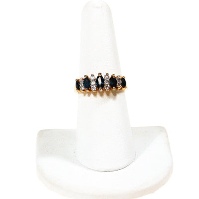 Sapphire and CZ Ring, Band by Sapphire - Vintage Meet Modern Vintage Jewelry - Chicago, Illinois - #oldhollywoodglamour #vintagemeetmodern #designervintage #jewelrybox #antiquejewelry #vintagejewelry