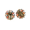 Lisner Peachy Moonglow Beaded Earrings by Lisner - Vintage Meet Modern Vintage Jewelry - Chicago, Illinois - #oldhollywoodglamour #vintagemeetmodern #designervintage #jewelrybox #antiquejewelry #vintagejewelry