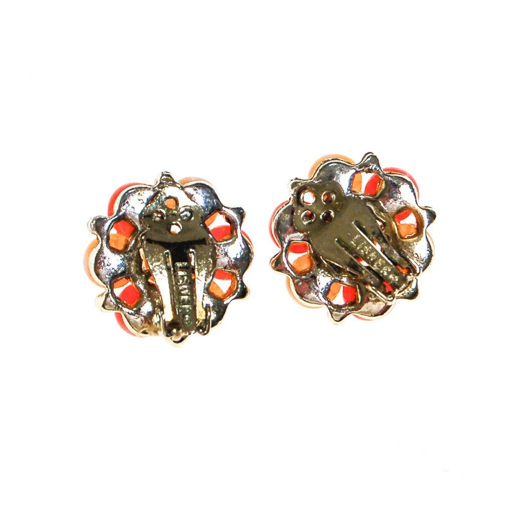 Lisner Peachy Moonglow Beaded Earrings by Lisner - Vintage Meet Modern Vintage Jewelry - Chicago, Illinois - #oldhollywoodglamour #vintagemeetmodern #designervintage #jewelrybox #antiquejewelry #vintagejewelry