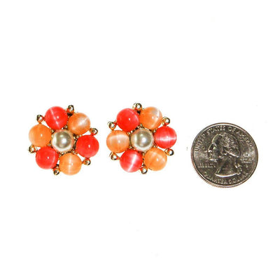 Lisner Peachy Moonglow Beaded Earrings by Lisner - Vintage Meet Modern Vintage Jewelry - Chicago, Illinois - #oldhollywoodglamour #vintagemeetmodern #designervintage #jewelrybox #antiquejewelry #vintagejewelry