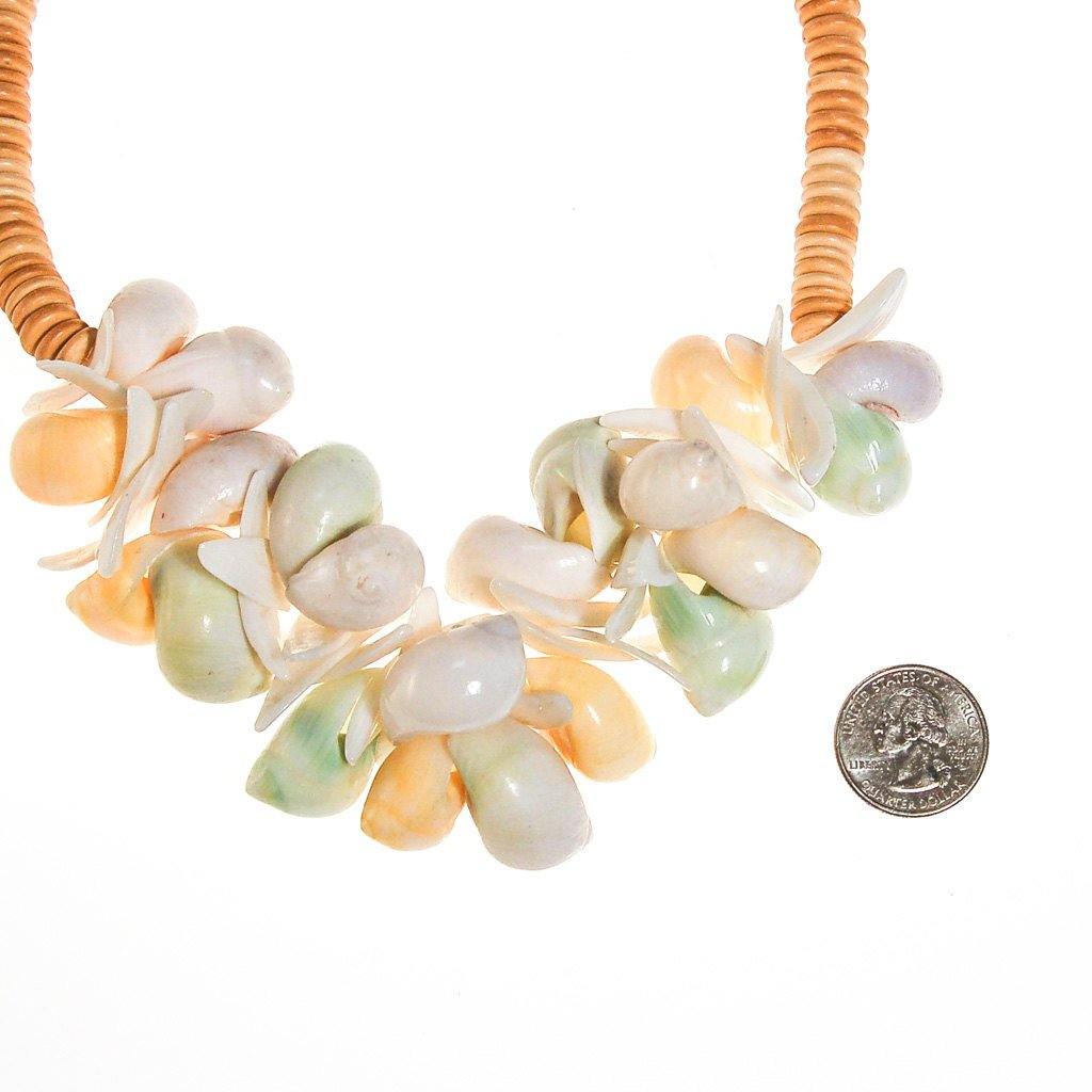Pastel Shells Statement Necklace by Unsigned Beauty - Vintage Meet Modern Vintage Jewelry - Chicago, Illinois - #oldhollywoodglamour #vintagemeetmodern #designervintage #jewelrybox #antiquejewelry #vintagejewelry