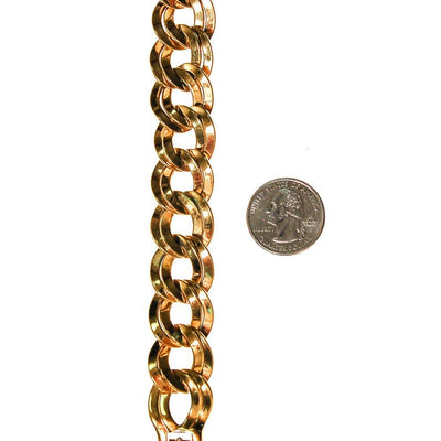 Gold Double Link Chain Bracelet by Monet by Monet - Vintage Meet Modern Vintage Jewelry - Chicago, Illinois - #oldhollywoodglamour #vintagemeetmodern #designervintage #jewelrybox #antiquejewelry #vintagejewelry