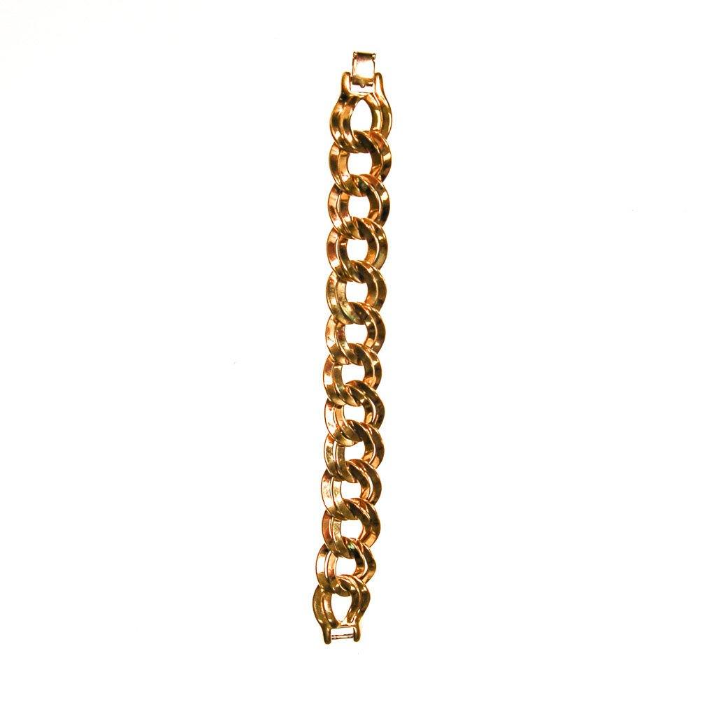 Gold Double Link Chain Bracelet by Monet by Monet - Vintage Meet Modern Vintage Jewelry - Chicago, Illinois - #oldhollywoodglamour #vintagemeetmodern #designervintage #jewelrybox #antiquejewelry #vintagejewelry