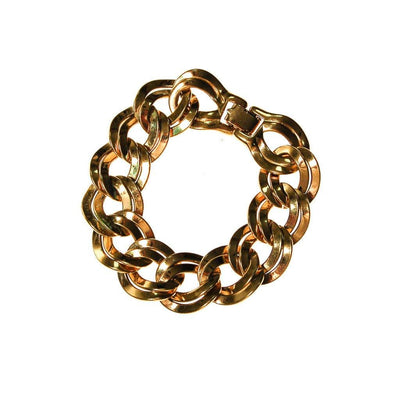 Gold Double Link Chain Bracelet by Monet by Monet - Vintage Meet Modern Vintage Jewelry - Chicago, Illinois - #oldhollywoodglamour #vintagemeetmodern #designervintage #jewelrybox #antiquejewelry #vintagejewelry