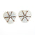 Mod White Thermoset Statement Earrings