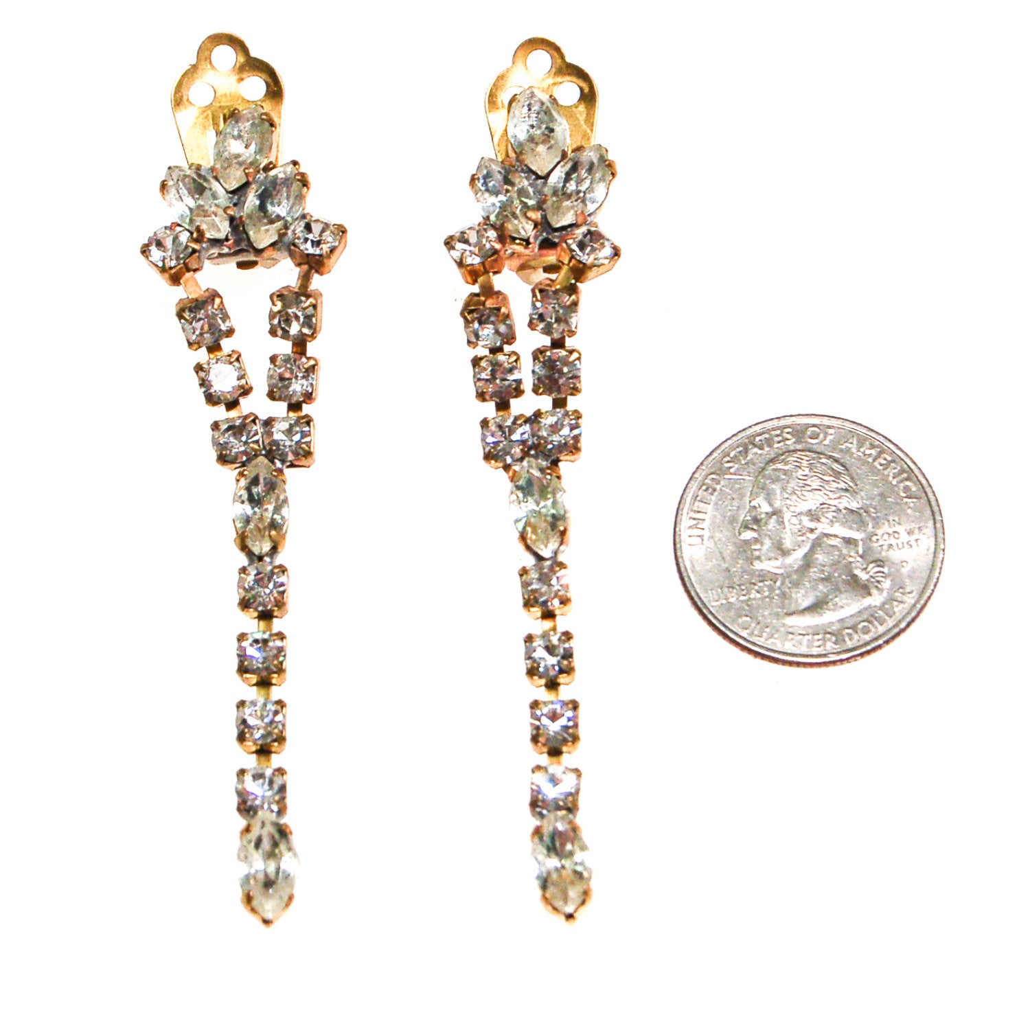 Czech Rhinestone Chandelier Earrings by Czech Republic - Vintage Meet Modern Vintage Jewelry - Chicago, Illinois - #oldhollywoodglamour #vintagemeetmodern #designervintage #jewelrybox #antiquejewelry #vintagejewelry