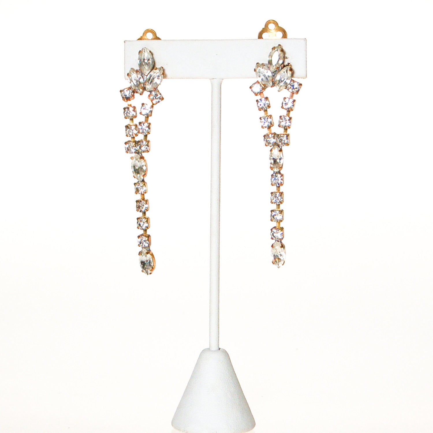 Czech Rhinestone Chandelier Earrings by Czech Republic - Vintage Meet Modern Vintage Jewelry - Chicago, Illinois - #oldhollywoodglamour #vintagemeetmodern #designervintage #jewelrybox #antiquejewelry #vintagejewelry