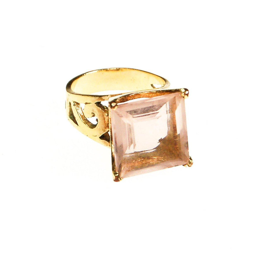 Pink Crystal Statement Ring by Unsigned Beauty - Vintage Meet Modern Vintage Jewelry - Chicago, Illinois - #oldhollywoodglamour #vintagemeetmodern #designervintage #jewelrybox #antiquejewelry #vintagejewelry