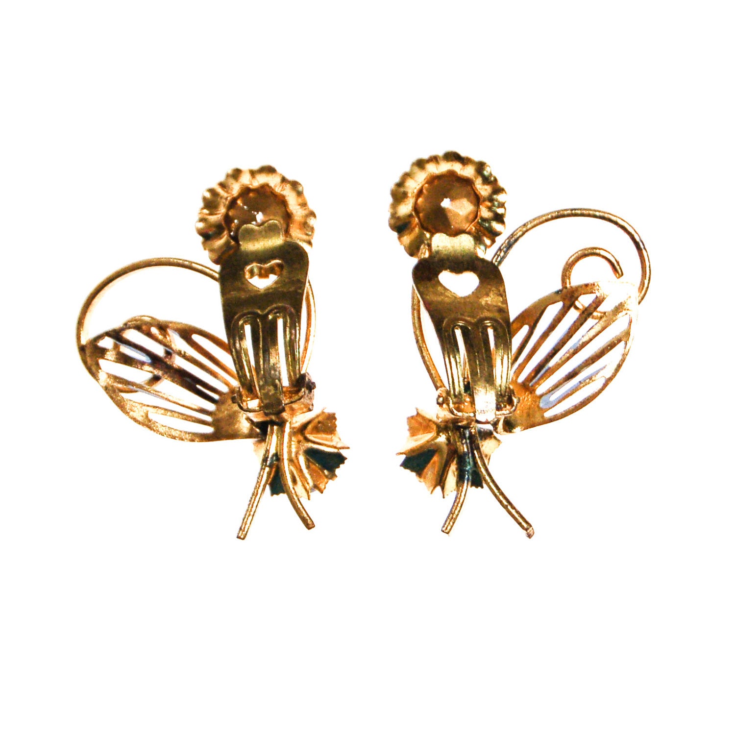 Blue Rhinestone and Moosnstone Flower Earrings by Unsigned Beauty - Vintage Meet Modern Vintage Jewelry - Chicago, Illinois - #oldhollywoodglamour #vintagemeetmodern #designervintage #jewelrybox #antiquejewelry #vintagejewelry