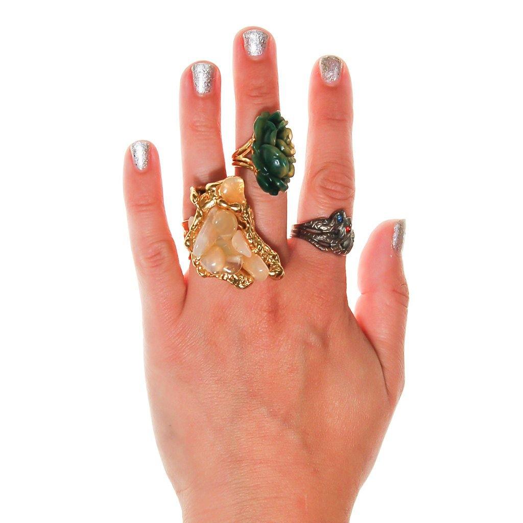 Silver Triple Coiled Snake Ring by 1970's - Vintage Meet Modern Vintage Jewelry - Chicago, Illinois - #oldhollywoodglamour #vintagemeetmodern #designervintage #jewelrybox #antiquejewelry #vintagejewelry