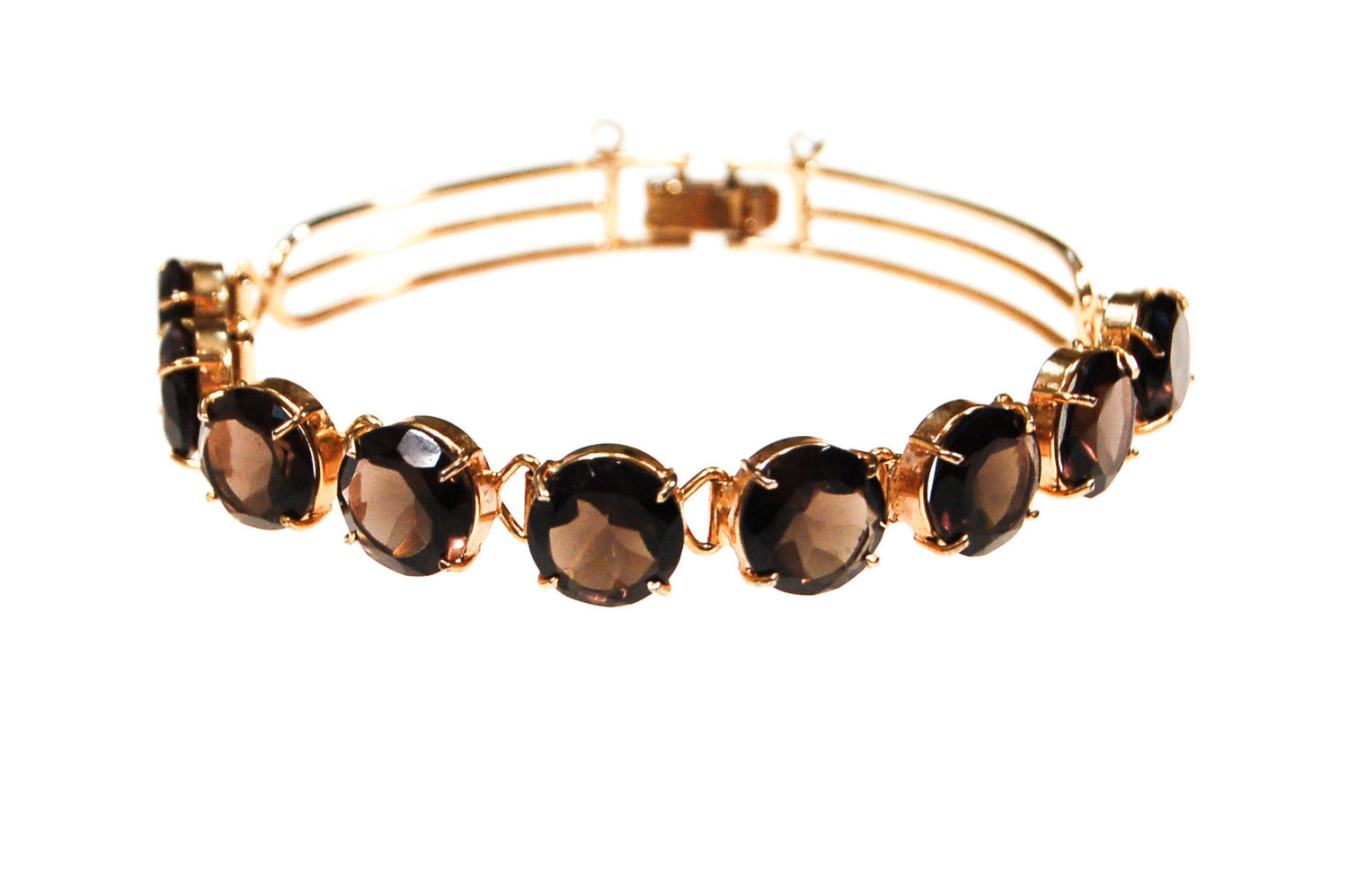 Art Deco Inspired Smokey Quartz Bracelet by Art Deco - Vintage Meet Modern Vintage Jewelry - Chicago, Illinois - #oldhollywoodglamour #vintagemeetmodern #designervintage #jewelrybox #antiquejewelry #vintagejewelry