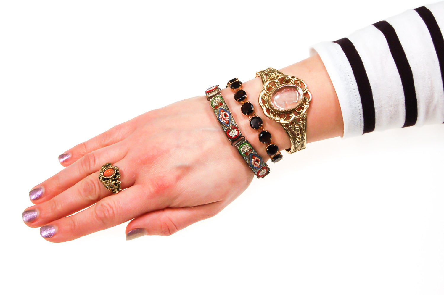 Art Deco Inspired Smokey Quartz Bracelet by Art Deco - Vintage Meet Modern Vintage Jewelry - Chicago, Illinois - #oldhollywoodglamour #vintagemeetmodern #designervintage #jewelrybox #antiquejewelry #vintagejewelry
