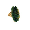 Carved Jade Rose Ring by Crown Trifari by Crown Trifari - Vintage Meet Modern Vintage Jewelry - Chicago, Illinois - #oldhollywoodglamour #vintagemeetmodern #designervintage #jewelrybox #antiquejewelry #vintagejewelry