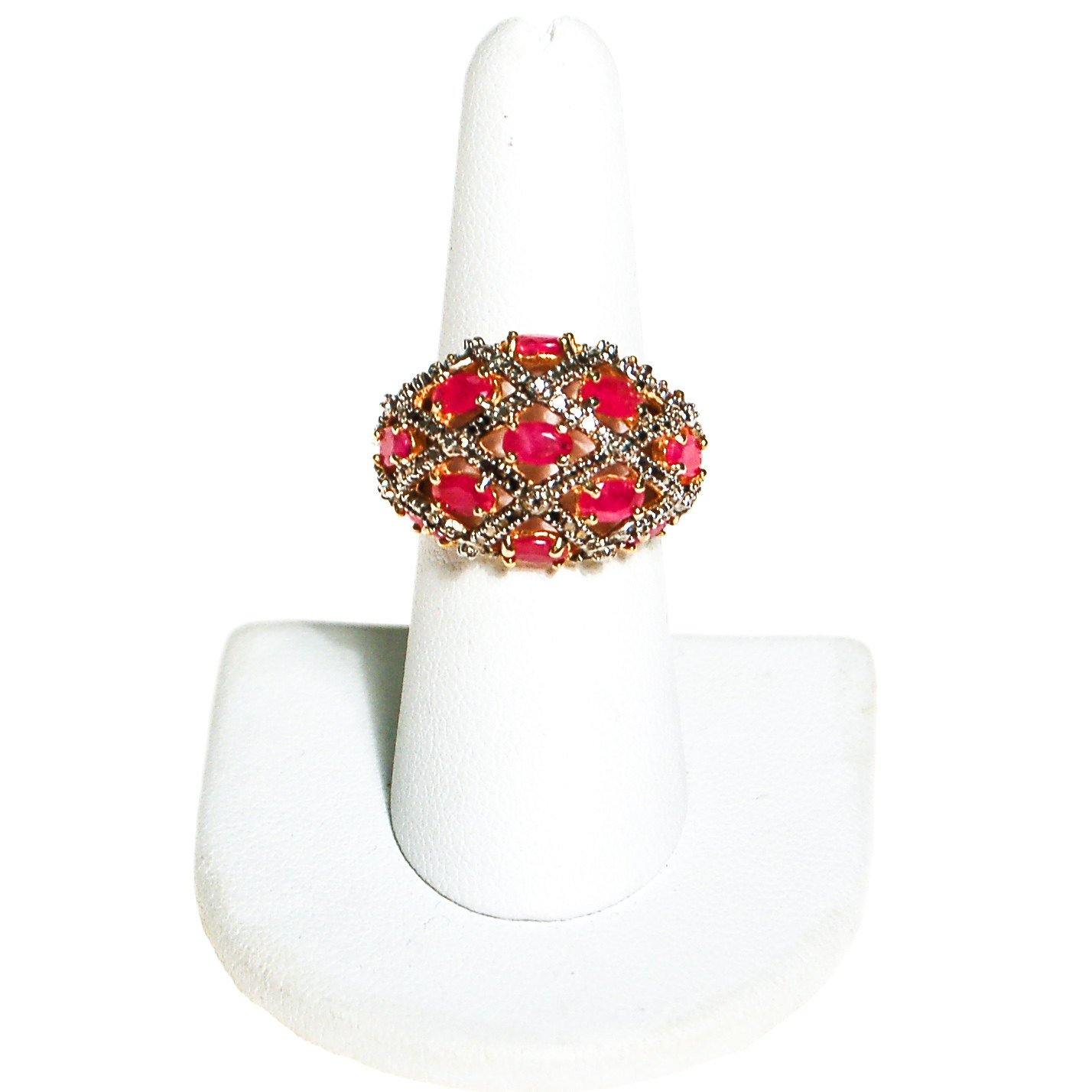 Vintage Ruby Domed Statement Ring by Ruby - Vintage Meet Modern Vintage Jewelry - Chicago, Illinois - #oldhollywoodglamour #vintagemeetmodern #designervintage #jewelrybox #antiquejewelry #vintagejewelry