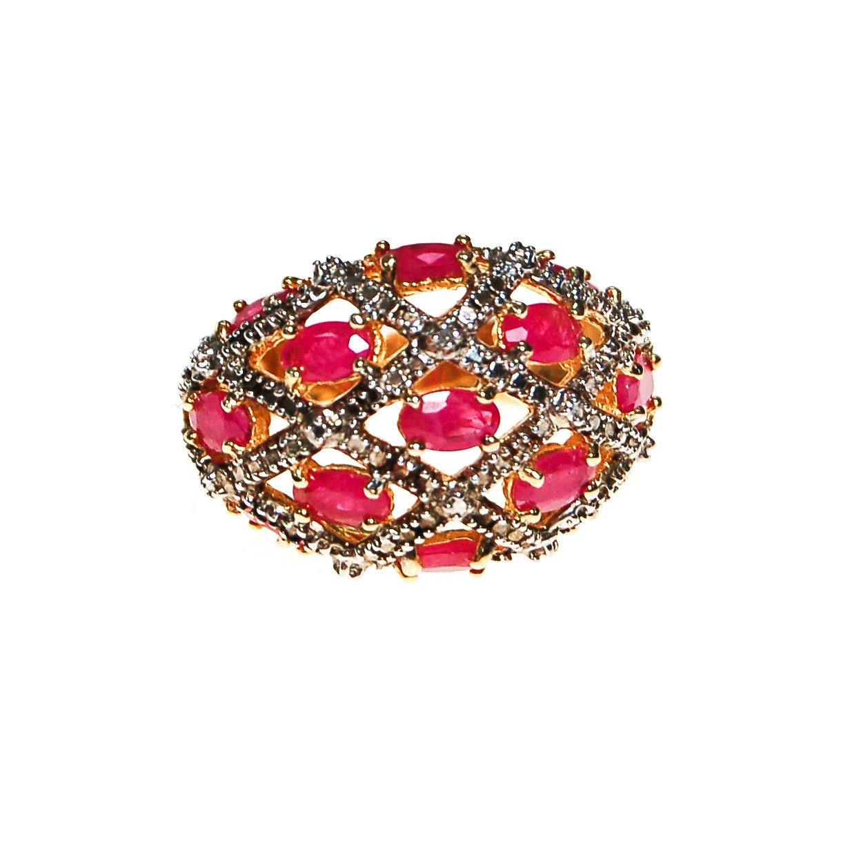 Vintage Ruby Domed Statement Ring by Ruby - Vintage Meet Modern Vintage Jewelry - Chicago, Illinois - #oldhollywoodglamour #vintagemeetmodern #designervintage #jewelrybox #antiquejewelry #vintagejewelry