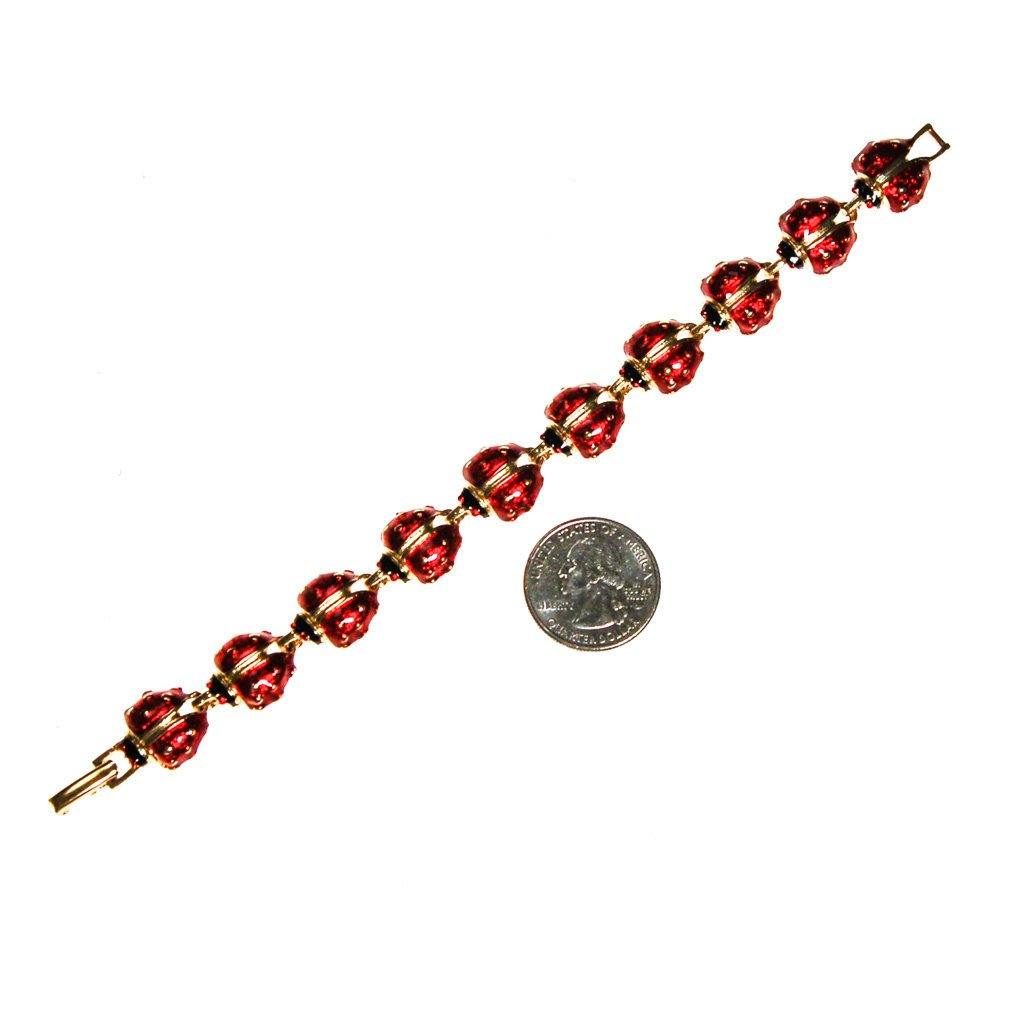 Lucky Little Ladybug Bracelet by Vintage Meet Modern - Vintage Meet Modern Vintage Jewelry - Chicago, Illinois - #oldhollywoodglamour #vintagemeetmodern #designervintage #jewelrybox #antiquejewelry #vintagejewelry