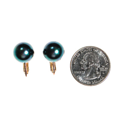 Faux Tahitian Black Pearl Earrings by Unsigned Beauty - Vintage Meet Modern Vintage Jewelry - Chicago, Illinois - #oldhollywoodglamour #vintagemeetmodern #designervintage #jewelrybox #antiquejewelry #vintagejewelry