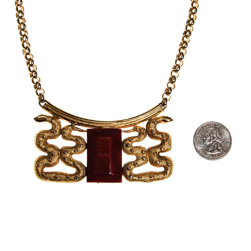 Lanvin Paris Snake Statement Necklace by Lanvin - Vintage Meet Modern Vintage Jewelry - Chicago, Illinois - #oldhollywoodglamour #vintagemeetmodern #designervintage #jewelrybox #antiquejewelry #vintagejewelry