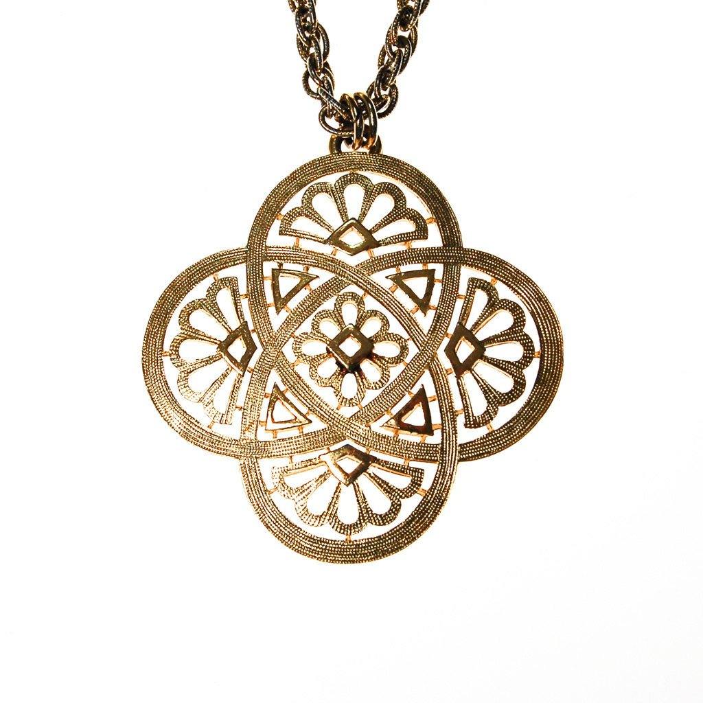 Crown Trifari Quatrafoil Statement Necklace