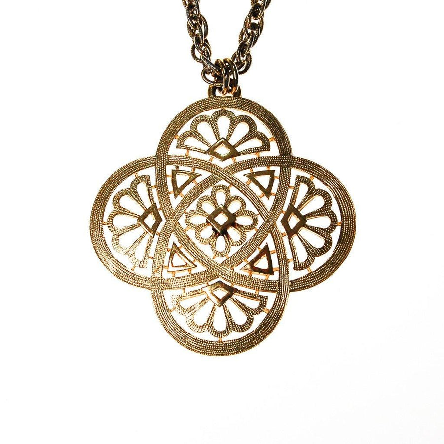 Crown Trifari Quatrafoil Statement Necklace by Crown Trifari - Vintage Meet Modern Vintage Jewelry - Chicago, Illinois - #oldhollywoodglamour #vintagemeetmodern #designervintage #jewelrybox #antiquejewelry #vintagejewelry