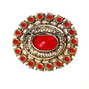 Vintage Czech Red Crystal and Rhinestone Brooch by Czech - Vintage Meet Modern Vintage Jewelry - Chicago, Illinois - #oldhollywoodglamour #vintagemeetmodern #designervintage #jewelrybox #antiquejewelry #vintagejewelry