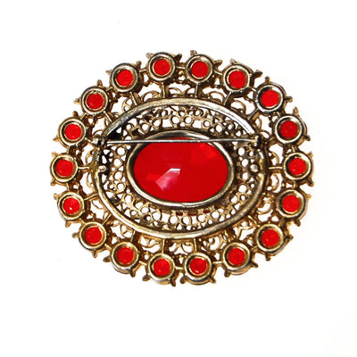 Vintage Czech Red Crystal and Rhinestone Brooch by Czech - Vintage Meet Modern Vintage Jewelry - Chicago, Illinois - #oldhollywoodglamour #vintagemeetmodern #designervintage #jewelrybox #antiquejewelry #vintagejewelry