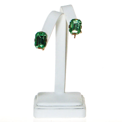 Art Deco Green Crystal Earrings set Sterling Silver by Sterling Silver - Vintage Meet Modern Vintage Jewelry - Chicago, Illinois - #oldhollywoodglamour #vintagemeetmodern #designervintage #jewelrybox #antiquejewelry #vintagejewelry