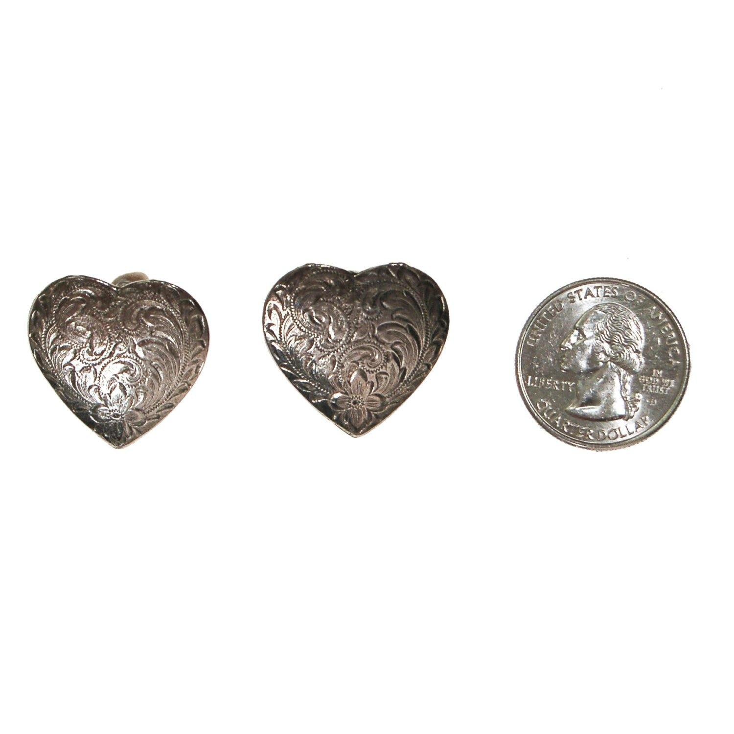 Silver Heart Earrings by 1970s - Vintage Meet Modern Vintage Jewelry - Chicago, Illinois - #oldhollywoodglamour #vintagemeetmodern #designervintage #jewelrybox #antiquejewelry #vintagejewelry